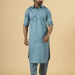 Classy Maroon Pathani Kurta-Salwar Set | Premium Cotton Traditional Ethnic Wear | Luxury Men's Formal & Festive Ensemble | Timeless Design