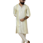 Alluring Yellow Dual Color Mirror Embroidered Kurta-Pajama Set | Premium Handcrafted Ethnic Wear | Luxury Men's Traditional & Festive Ensemble