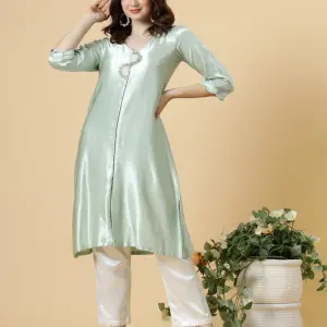 Elegant Pista Green Co-Ord Set | Premium Cotton Blend | Modern Indian Fashion | Contemporary Two-Piece Set | Size XS-XXL | Perfect Casual Wear | Jaipurio