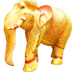 Golden Meenakari Marble Elephant: Large Luxury Art | Traditional Indian Craftsmanship | Royal Decor | Handpainted Masterpiece