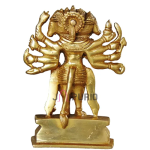 Panchmukhi Hanuman Brass Idol: 4x2x7 inch Sacred Murti | Five-Faced Divine Statue | Traditional Temple Art | Powerful Protection Symbol