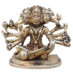 Panchmukhi Hanuman Ji Brass Showpiece: 6.5x3.2x5.5 inch Five-Faced Idol | Premium Sacred Art | Large Divine Protection | Statement Piece