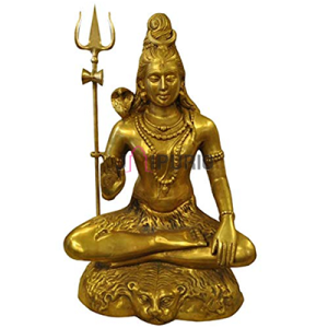 Brass Lord Shiva Shankar Idol: 6x4x9 inch Sacred Statue | Premium Temple Grade | Divine Destroyer Form | Traditional Shiv Murti