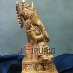 Antique Golden Ganesha Brass Idol | Traditional 22.9 × 10.9 × 17.8 cm Table Top Murti | Handcrafted Vinayak Statue | Premium Decor | Jaipurio