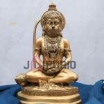 Antique Golden Brass Hanuman Idol | Traditional 19.6 × 8.9 × 12.7 cm Divine Protector | Hand-Etched Bajrangbali Statue | Sacred Art | Jaipurio