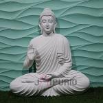 Gautam Buddha Wall Sculpture | 106.7 x 91.4 x 10.2 cm | 10 kg Fiberglass & Marble | Serene Buddhist Art Decor | Meditative Wall Hanging | Jaipurio