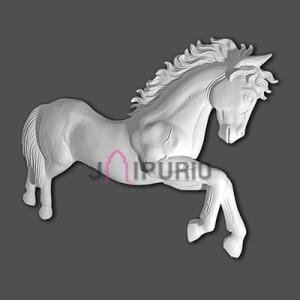 Horse Wall Hanging Sculpture | 76.2 x 106.7 x 17.8 cm | 18 kg Fiberglass & Marble | Majestic Equine Art | Rustic Decor | Jaipurio