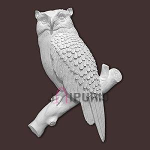 Owl Wall Hanging Sculpture | 76.2 x 61 x 15.2 cm | 4 kg Fiberglass & Marble | Wise Owl Art Decor | Barn Owl Statue | Knowledge Symbol | Jaipurio