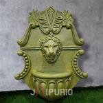 Lion Head Water Fountain (121.9 cm × 91.4 cm × 12.7 cm/48" × 36" × 5", 10000 g) | Majestic Fountain Art | Premium Fiberglass with Marble Powder by Jaipurio