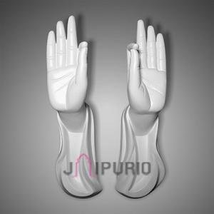 Meditation Hand Wall Sculpture (50.8 cm × 12.7 cm × 22.9 cm/20" × 5" × 9", 2500 g) | Modern Fiberglass Art with Marble Powder | Spiritual Home Decor by Jaipurio