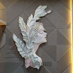 Woman of Nature Handcrafted Wall Sculpture (182.9 cm × 106.7 cm × 22.9 cm/72" × 42" × 9", 15000 g) | Modern Fiberglass Art with Marble Powder | Contemporary Home Decor by Jaipurio