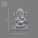 Lord Ganesha Wall Sculpture (76.2 cm × 61.0 cm × 22.9 cm/30" × 24" × 9", 8000 g) | Sacred Divine Art | Premium Fiberglass with Marble Powder by Jaipurio