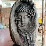 Buddha Sculpture for Wall & Table (91.4 cm × 45.7 cm × 10.2 cm/36" × 18" × 4", 6000 g) | Zen Spiritual Art | Premium Fiberglass with Marble Powder by Jaipurio