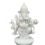 Marble Ganesha Statue: Exquisite Hand-Carved Murti | Divine Decor, Spiritual Gift | Remover of Obstacles | Authentic Indian Art