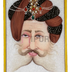 Warriors Marble Paintings: Handcrafted 6"x4" Rajasthani Art | Luxurious Home Decor | Authentic Indian Artistry | Elegant Unframed Stone Art