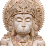 Marble Dust Hanuman Bust Statue: Divine Sculpture | Luxury Temple Decor | Authentic Indian Craftsmanship | Sacred Devotional Art