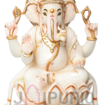 Pure White Marble Ganesha Statue: Handmade Divine Masterpiece | Luxury Temple Art | Authentic Craftsmanship | Sacred Stone Art