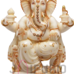 Marble Ganesha Statue: Divine 31CM Pure Masterpiece | Luxury Temple Art | Authentic Craftsmanship | Sacred Stone Sculpture