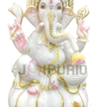 Marble Ganesha Statue: Divine Masterpiece | Luxury Temple Art | Authentic Indian Craftsmanship | Sacred Stone Sculpture