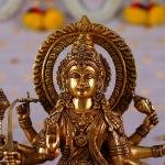 Handcrafted Brass Goddess Durga Murti | Premium 14.5-Inch Spiritual Sculpture | Traditional Hindu Artistry