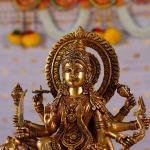 Handcrafted Brass Goddess Durga Murti | Premium 14.5-Inch Spiritual Sculpture | Traditional Hindu Artistry