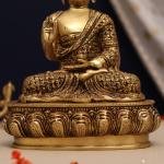 Handcrafted Brass Buddha Idol | Premium 9.5-Inch Spiritual Sculpture | Traditional Buddhist Artistry