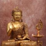 Handcrafted Large Size Brass Buddha Statue | Premium 20.6-Inch Spiritual Sculpture | Traditional Buddhist Artistry