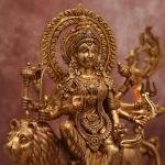 Handcrafted Brass Goddess Durga Murti | Premium 18-Inch Spiritual Sculpture | Traditional Hindu Artistry