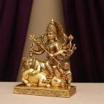 Handcrafted Super Fine Brass Durga Mata Idol | Premium 10-Inch Spiritual Sculpture | Traditional Hindu Artistry