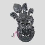 Lord Shrinathji Nathdwara Face Wall Hanging | 60.96 × 45.72 × 7.62 cm Sacred Metal Sculpture | Premium 3000 gm Divine Art | Temple Decor