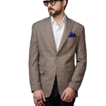 Classic Voyage Brown Check Jacket - Timeless Style in Sizes S to XL | Jaipurio