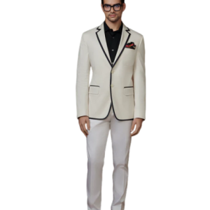Classic White Contrast Western Jacket - Timeless Style in Sizes S to XL | Jaipurio