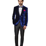 Majestic Midnight Royal Blue Tuxedo Jacket - Regal Style in Sizes S to XL | Jaipurio