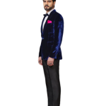 Majestic Midnight Royal Blue Tuxedo Jacket - Regal Style in Sizes S to XL | Jaipurio