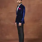 Majestic Midnight Royal Blue Tuxedo Jacket - Regal Style in Sizes S to XL | Jaipurio