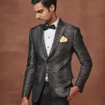 The Bespoke Jacquard Symphony Tuxedo Jacket | Premium Formal Wear | Jaipurio Collection