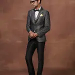 The Bespoke Jacquard Symphony Tuxedo Jacket | Premium Formal Wear | Jaipurio Collection