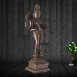 Pure Brass Ardhanarishwara Sculpture | 20.8" x 6.2" x 7.5" | 8 kg | Dark Chocolate Finish | Divine Unity Form | Sacred Hindu Art | Jaipurio