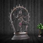 Vintage Brass Nataraja Dancing Shiva | 12.5" x 9" x 3.5" | 3.30 kg | Oval Arch Frame | Lord of Dance | Sacred Hindu Art | Jaipurio