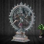 Brass Nataraja Statue | 13" x 11" | 4 kg | Vintage Bronze Tone | Lord of Dance | Traditional Hindu Sacred Art | Lord Shiva Cosmic Dance | Jaipurio