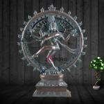 Brass Nataraja Statue | 13" x 11" | 4 kg | Vintage Bronze Tone | Lord of Dance | Traditional Hindu Sacred Art | Lord Shiva Cosmic Dance | Jaipurio