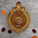 Large Pure Brass Ganesha Face Diya | Sacred Art Lamp | Divine Grace Light