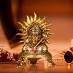 9.5 Inch Brass Hanuman Idol Bust - Pure Brass Sculpture, Embodiment of Strength & Devotion