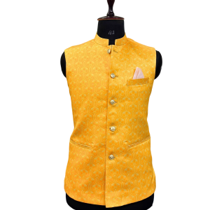 Golden Monarch Modi Jacket Premium - Luxury Designer Nehru Jacket | Jaipurio