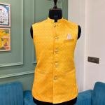 Golden Monarch Modi Jacket Premium - Luxury Designer Nehru Jacket | Jaipurio