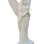 Antique Large Kneeling Angel: Sacred Religious Masterpiece | Traditional Church Art | Divine Prayer Statue | Spiritual Decor