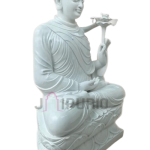 Buddha Statue: Serene Marble Sculpture | Handcrafted Zen Decor, Meditation Gift | Enlightenment Symbol | Buy Authentic Indian Buddhist Art