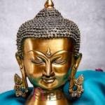 Hand Carved Brass Buddha Idol | Traditional 20.3 × 12.7 × 8.9 cm Table Top Statue | Handcrafted Meditation Art | Premium Peace Decor | Jaipurio