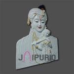 Lord Shri Krishna Wall Hanging | Premium 91.44 × 60.96 × 11.43 cm Sacred Metal Sculpture | Divine Art Piece 6 kg | Temple Decor