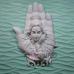 Ardhanarishvara Hand of Blessing Wall Sculpture | Majestic 152.4 × 106.68 × 15.24 cm Fiberglass Art | Premium 18000 gm Divine Relief